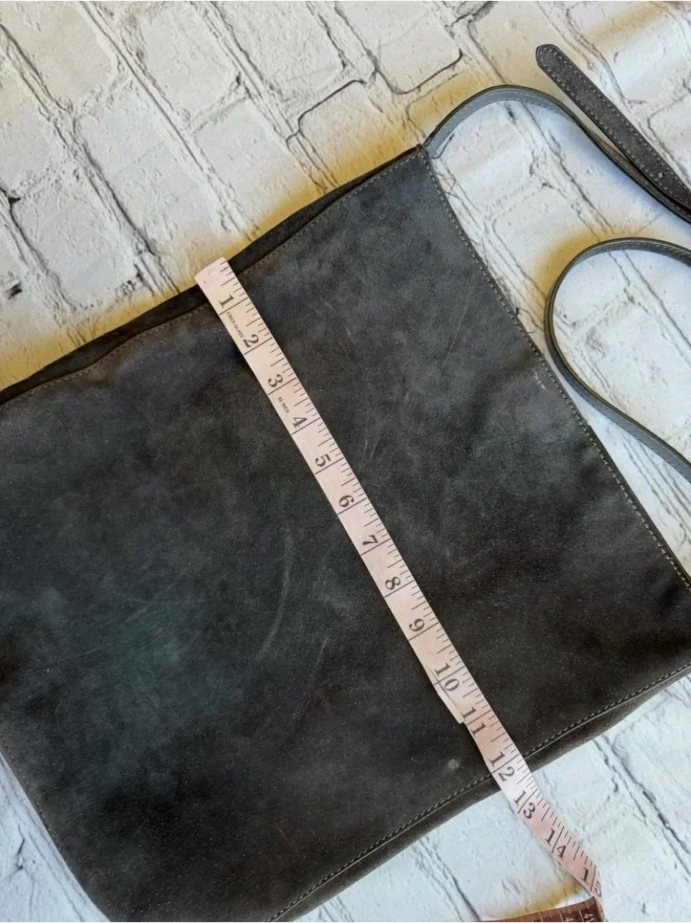 Banana Republic Dark GREY Suede Hobo Crossbody